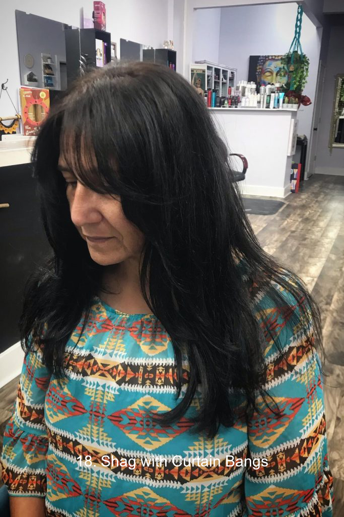 18. Shag with Curtain Bangs