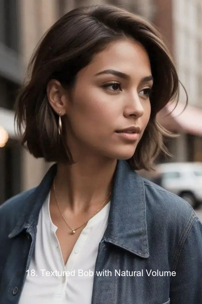 18. Textured Bob with Natural Volume