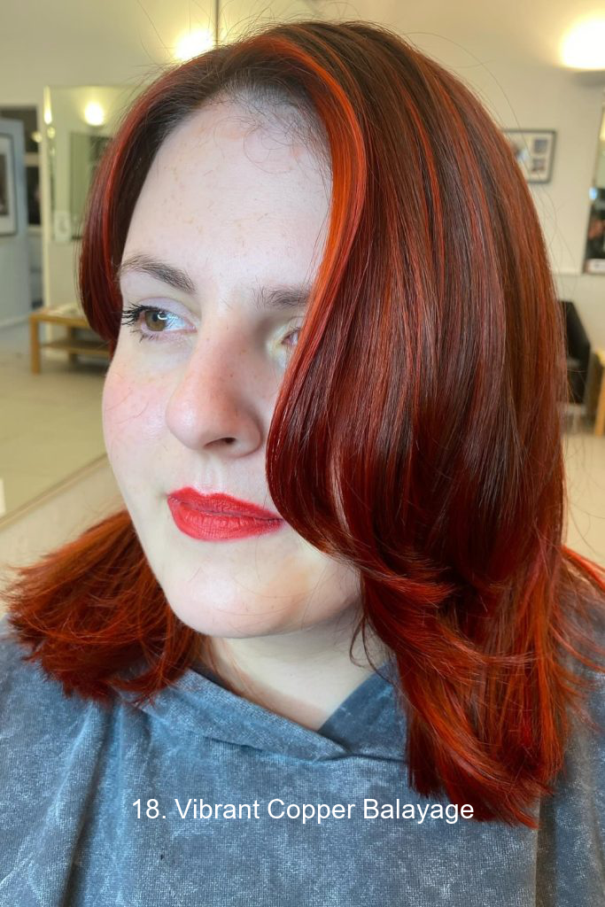 18. Vibrant Copper Balayage