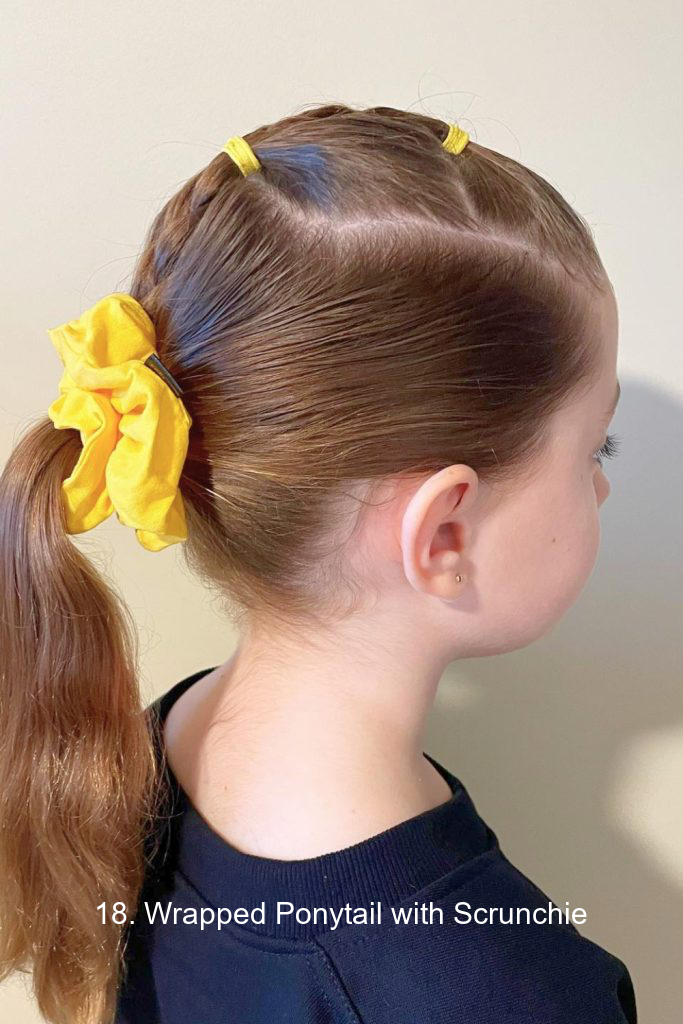 18. Wrapped Ponytail with Scrunchie