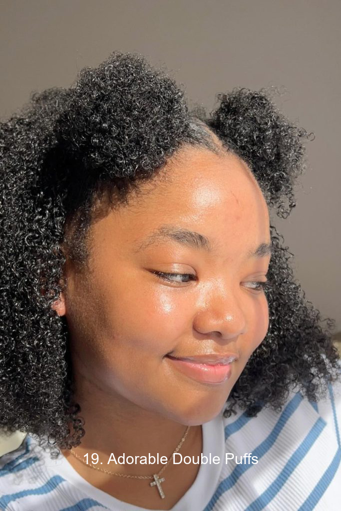 19. Adorable Double Puffs