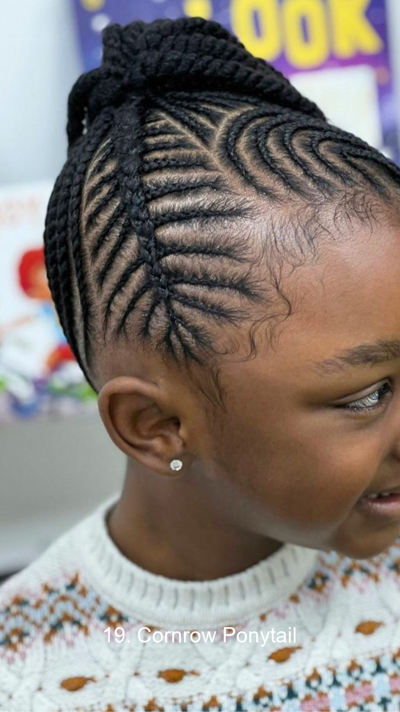 19. Cornrow Ponytail