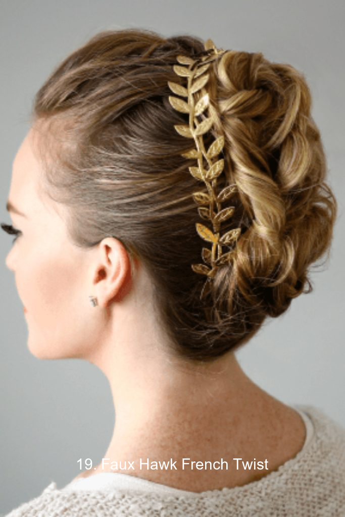 19. Faux Hawk French Twist