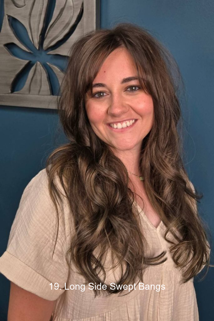 19. Long Side Swept Bangs