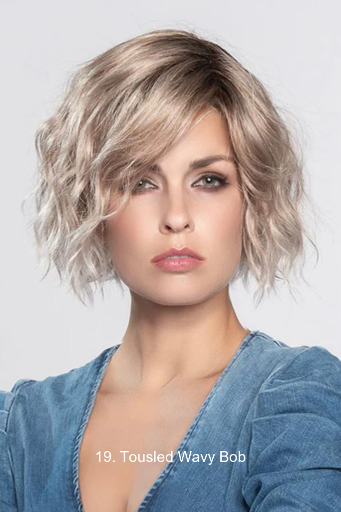 19. Tousled Wavy Bob