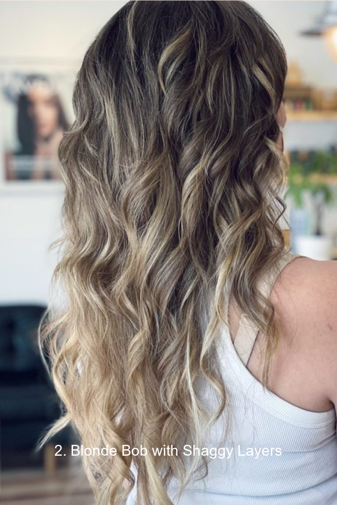 2. Blonde Bob with Shaggy Layers
