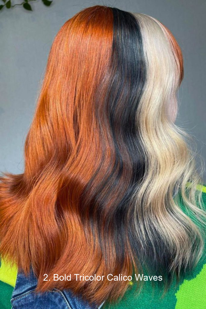 2. Bold Tricolor Calico Waves