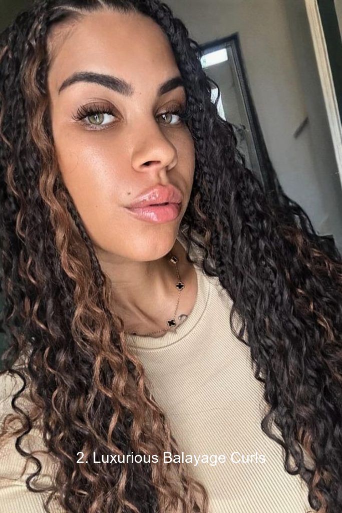 2. Luxurious Balayage Curls