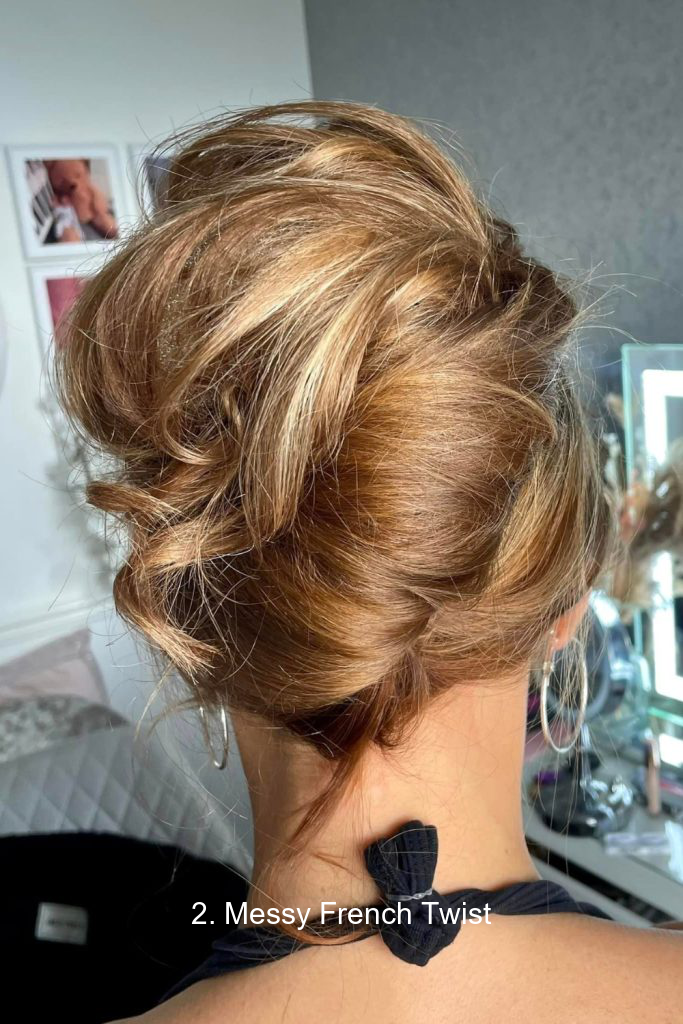2. Messy French Twist