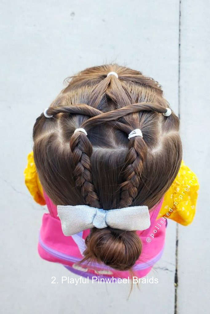2. Playful Pinwheel Braids