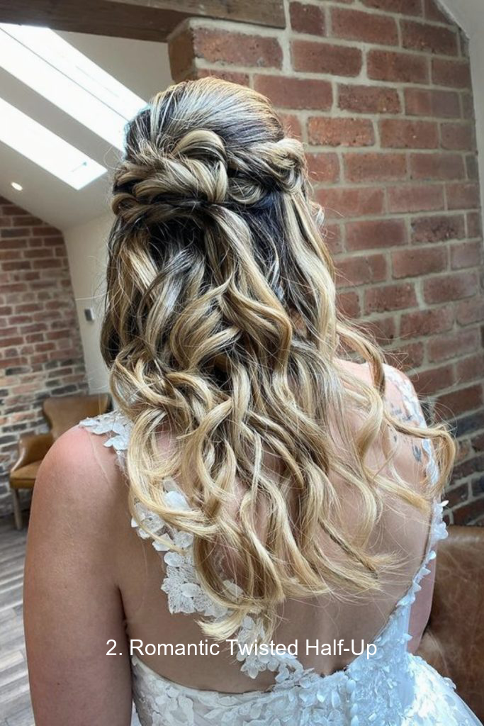 2. Romantic Twisted Half-Up