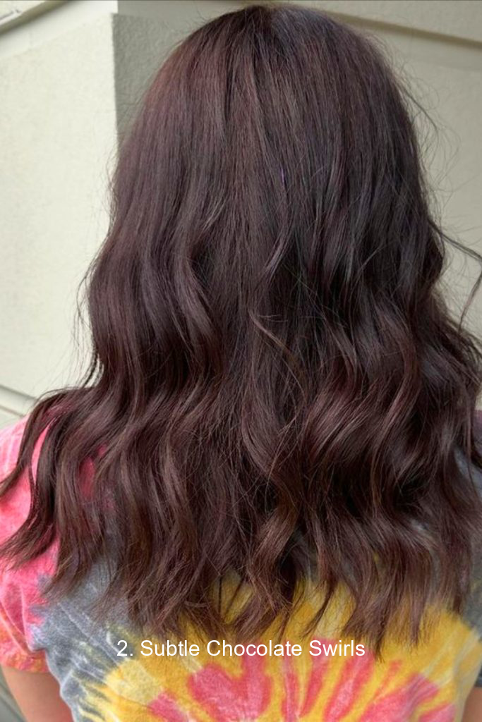 2. Subtle Chocolate Swirls