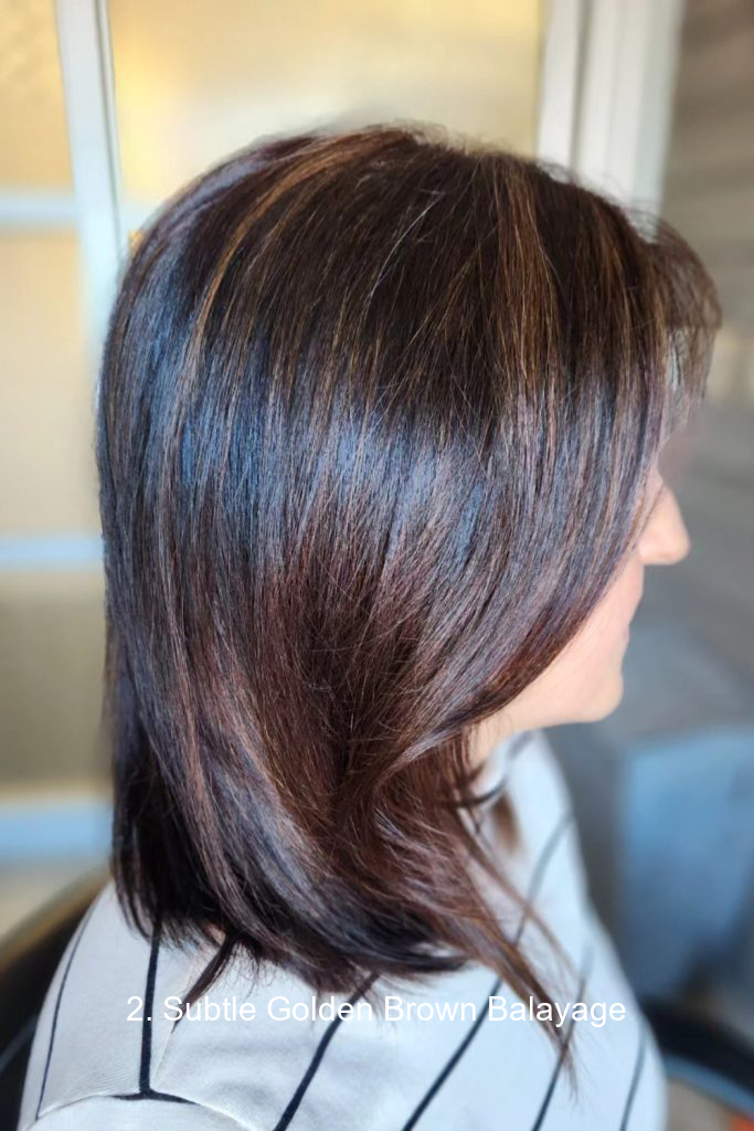 2. Subtle Golden Brown Balayage