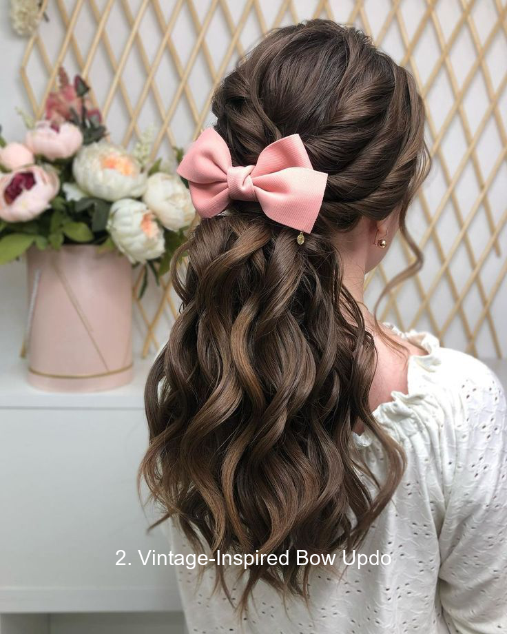 2. Vintage-Inspired Bow Updo
