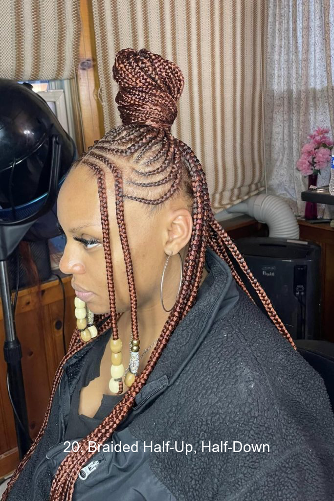 20. Braided Half-Up, Half-Down
