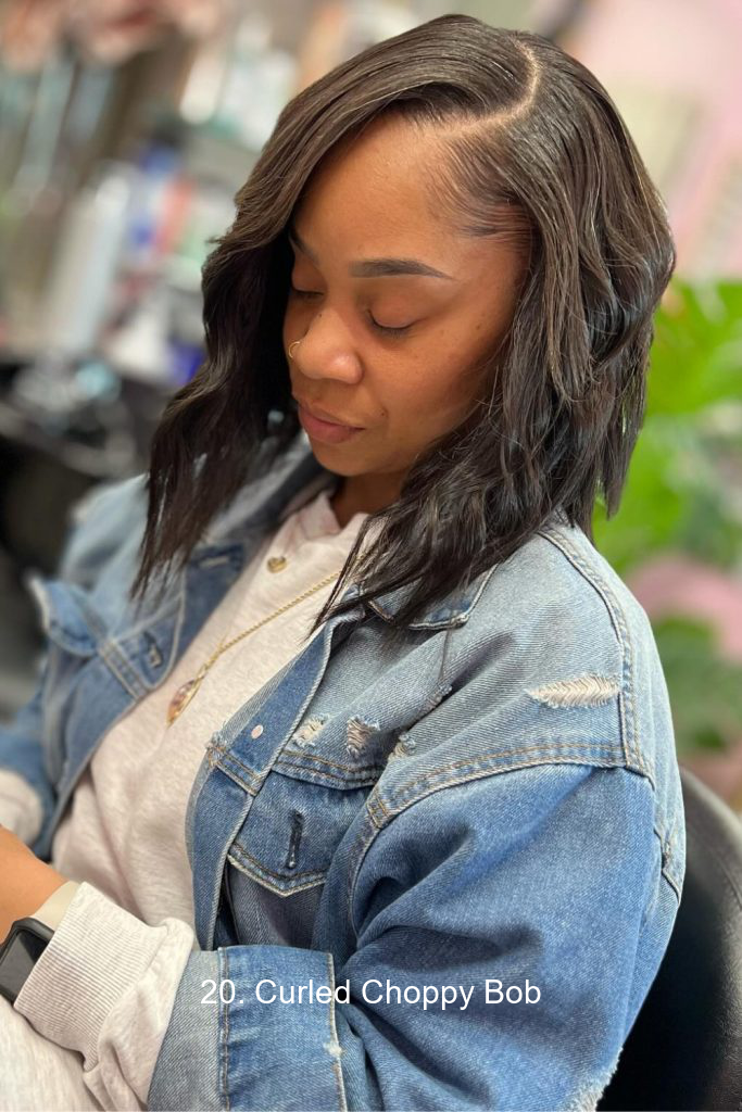 20. Curled Choppy Bob
