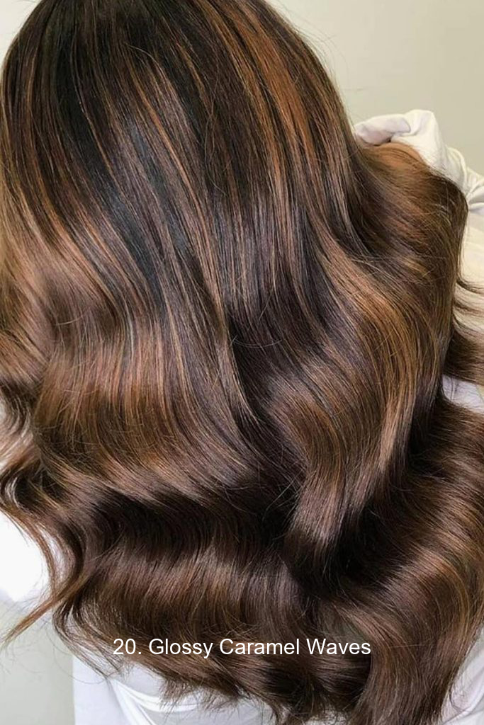 20. Glossy Caramel Waves