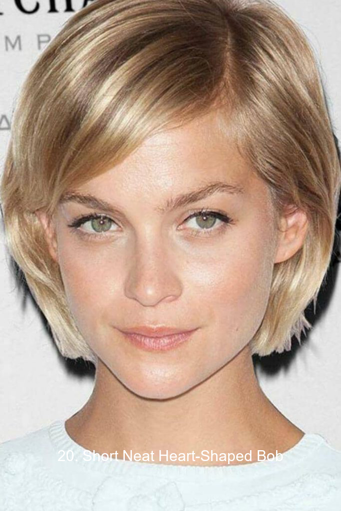 20. Short Neat Heart-Shaped Bob