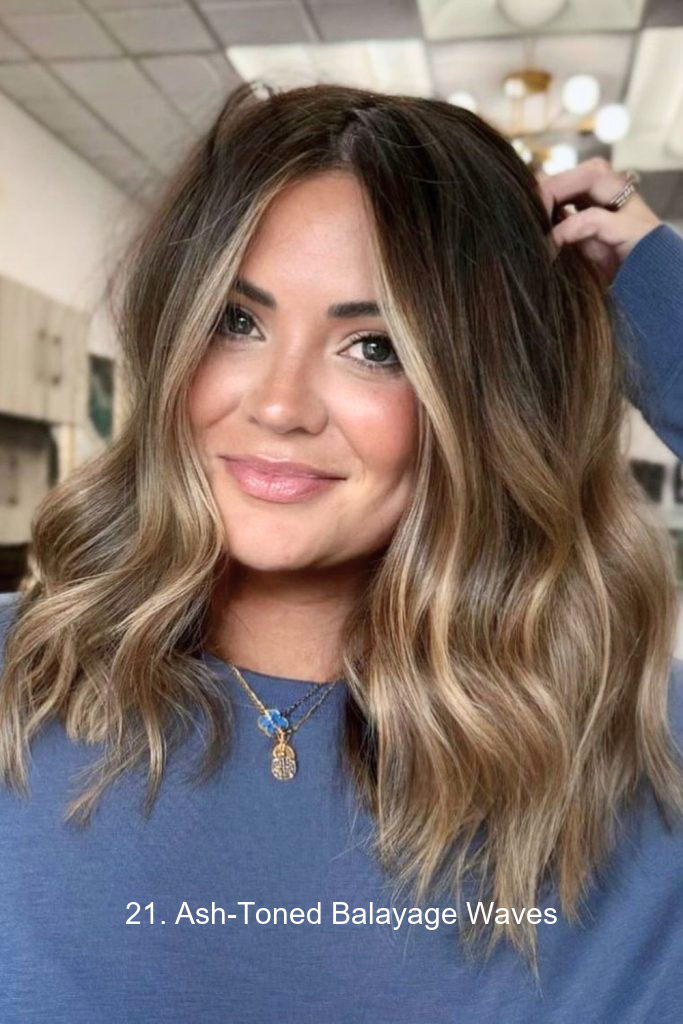 21. Ash-Toned Balayage Waves