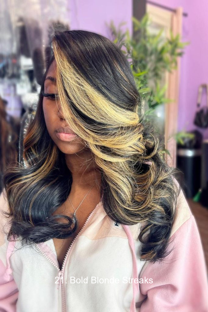 21. Bold Blonde Streaks