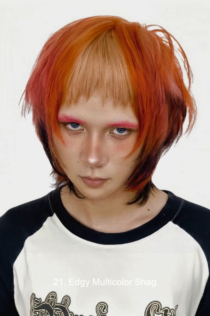21. Edgy Multicolor Shag