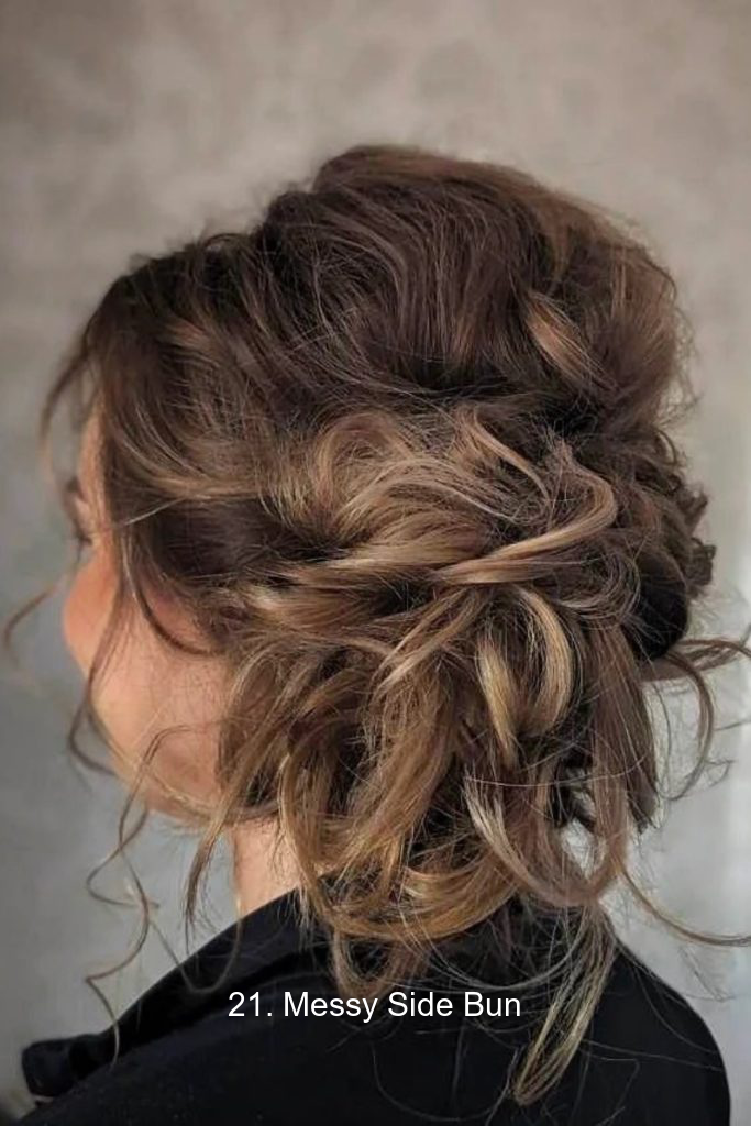 21. Messy Side Bun