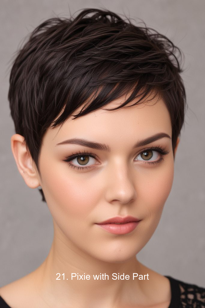 21. Pixie with Side Part