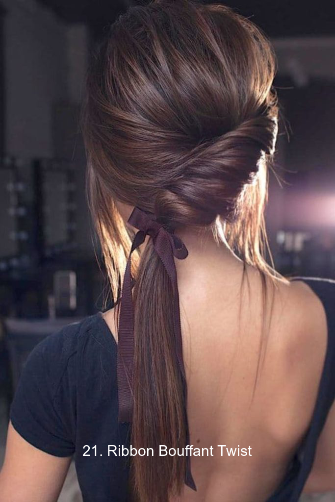 21. Ribbon Bouffant Twist