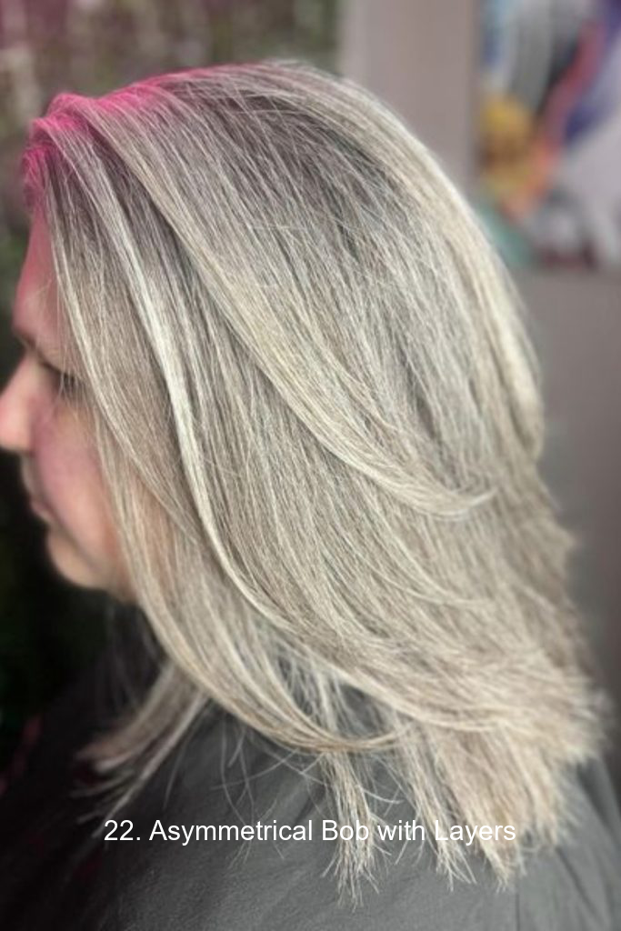 22. Asymmetrical Bob with Layers