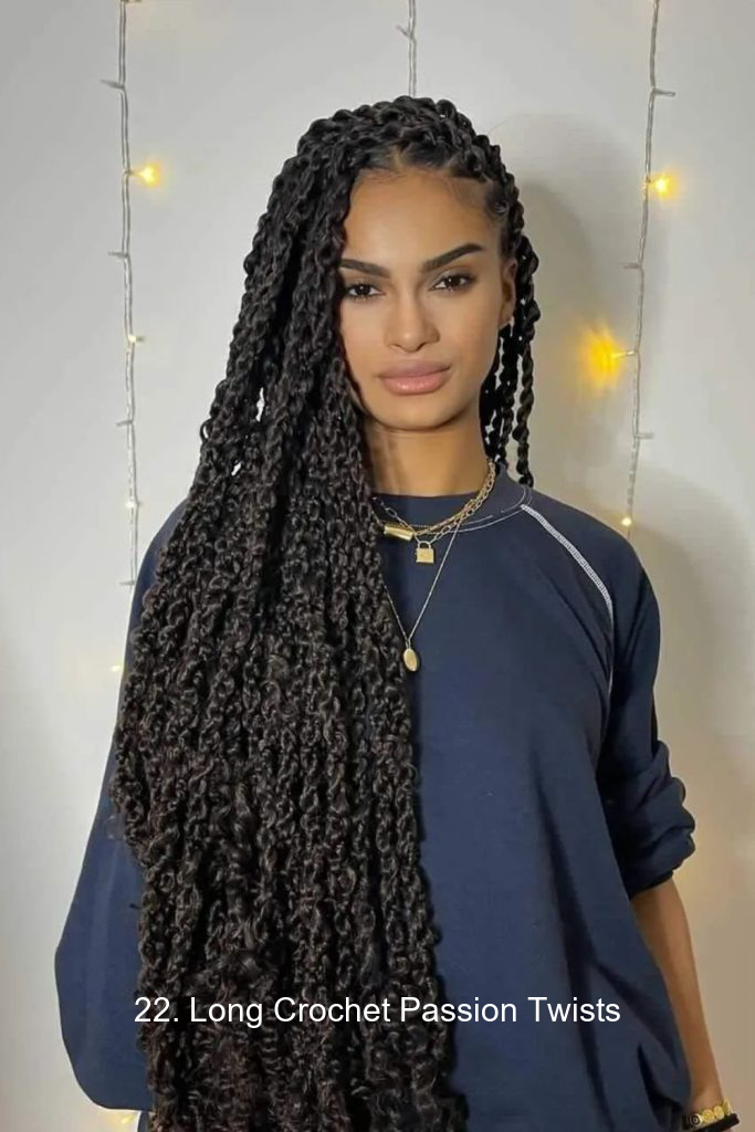 22. Long Crochet Passion Twists