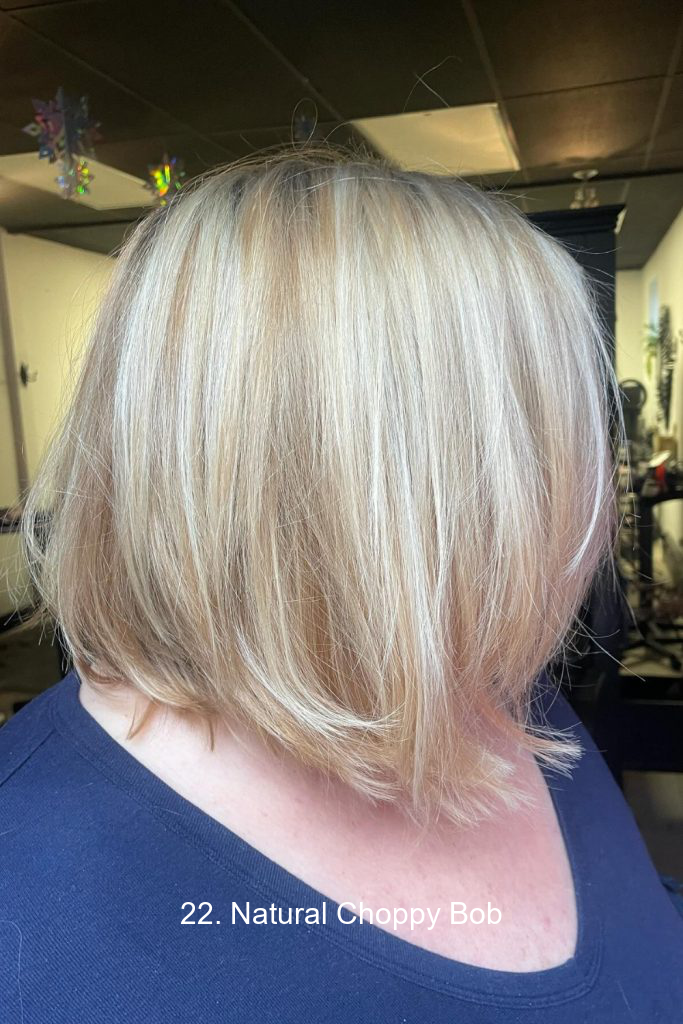 22. Natural Choppy Bob