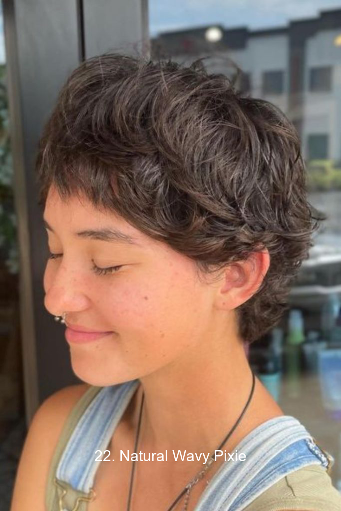 22. Natural Wavy Pixie