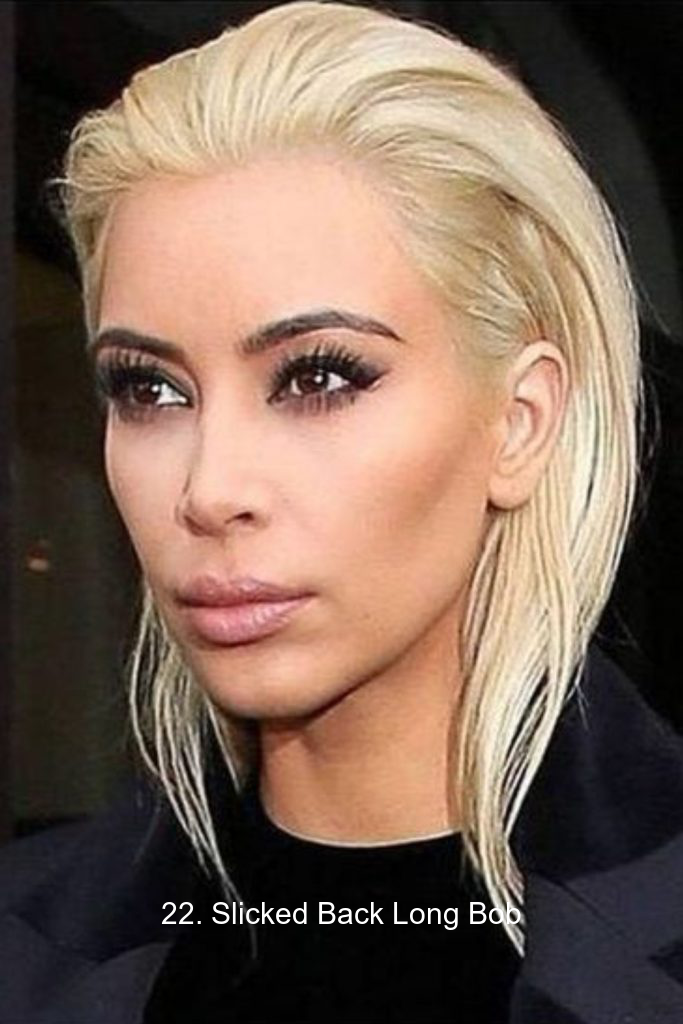 22. Slicked Back Long Bob