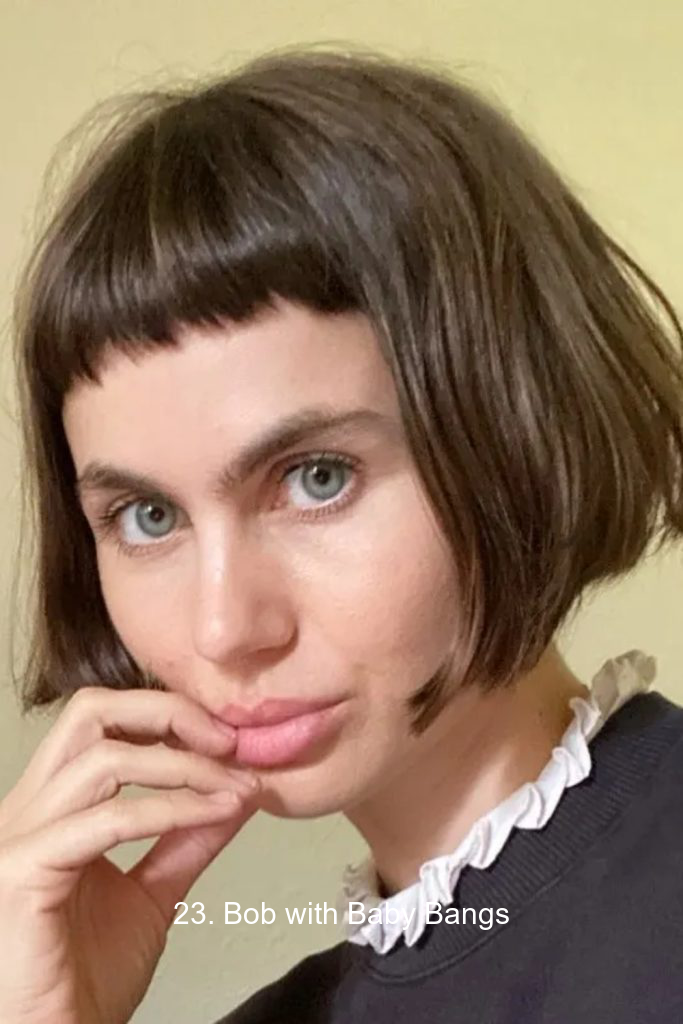 23. Bob with Baby Bangs