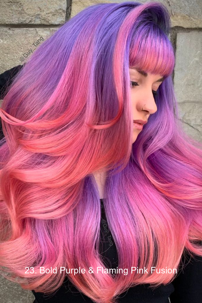 23. Bold Purple & Flaming Pink Fusion