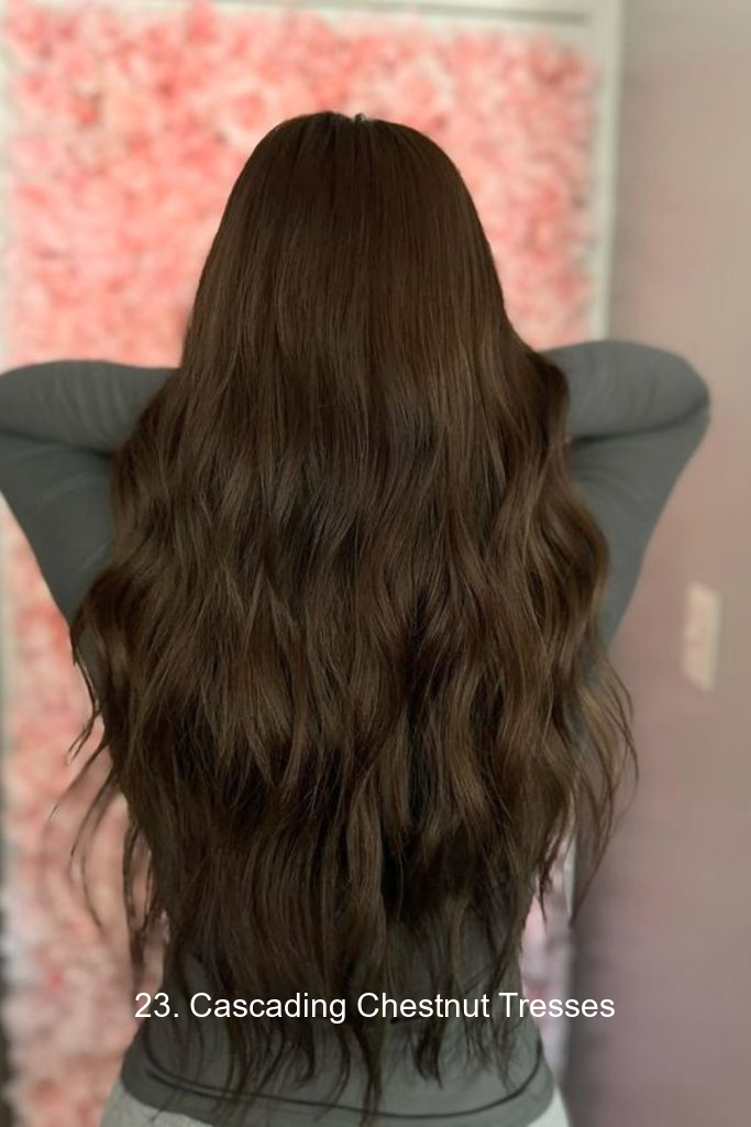 23. Cascading Chestnut Tresses