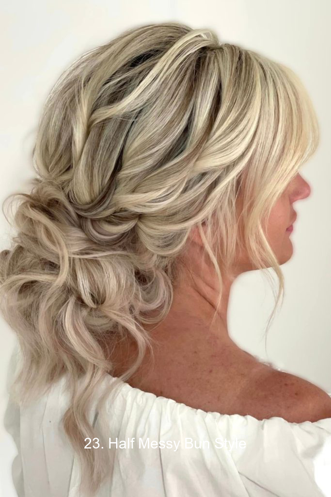 23. Half Messy Bun Style