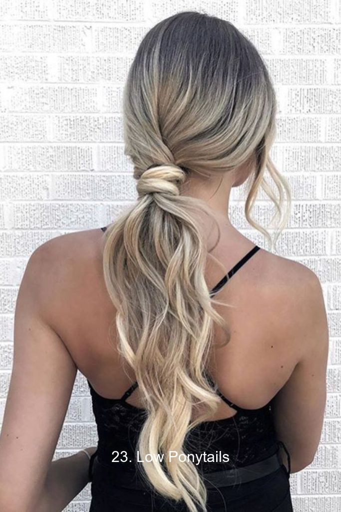 23. Low Ponytails
