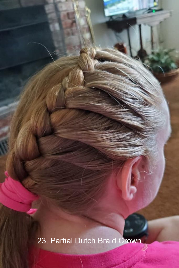 23. Partial Dutch Braid Crown
