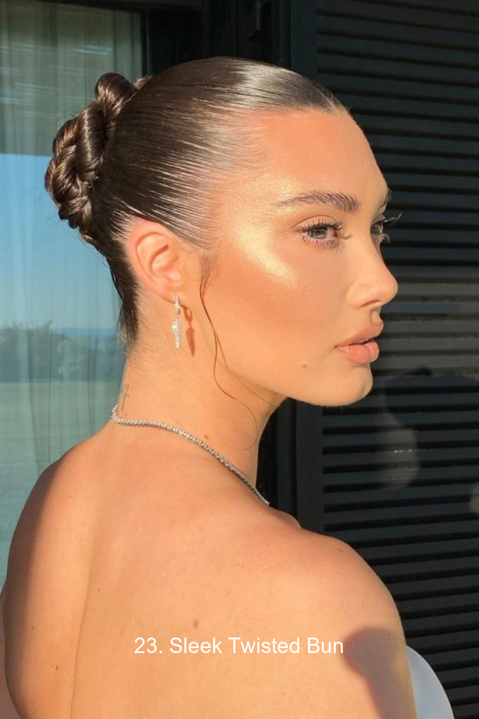 23. Sleek Twisted Bun