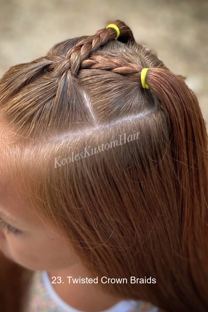 23. Twisted Crown Braids