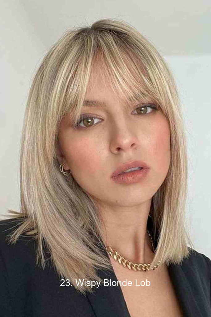 23. Wispy Blonde Lob