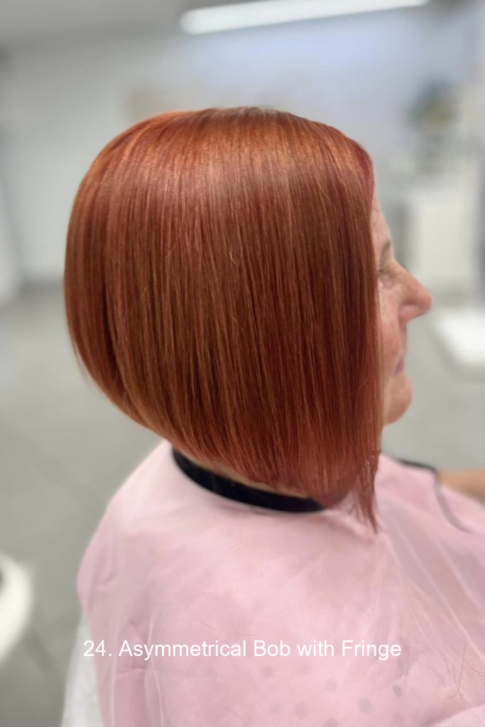 24. Asymmetrical Bob with Fringe