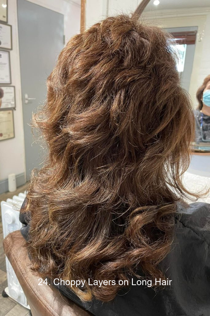 24. Choppy Layers on Long Hair