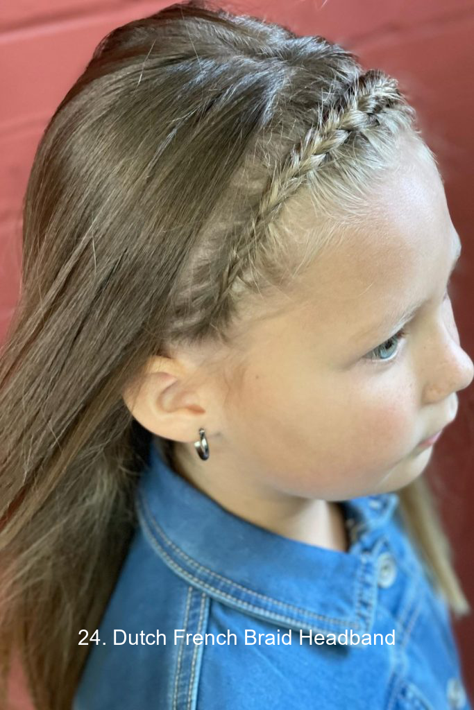 24. Dutch French Braid Headband