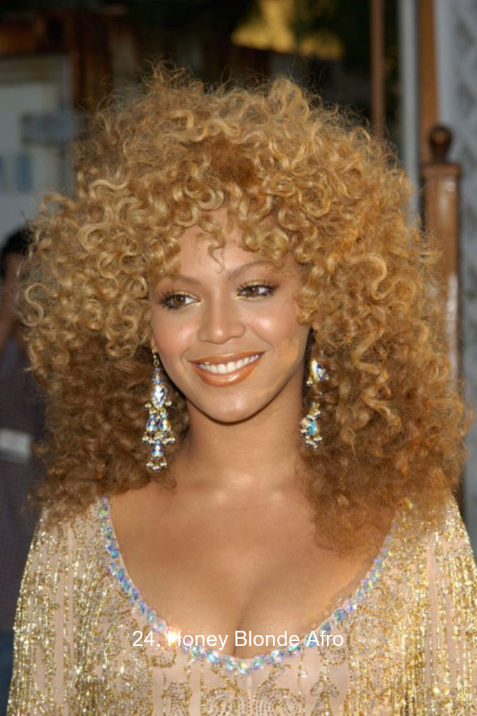 24. Honey Blonde Afro