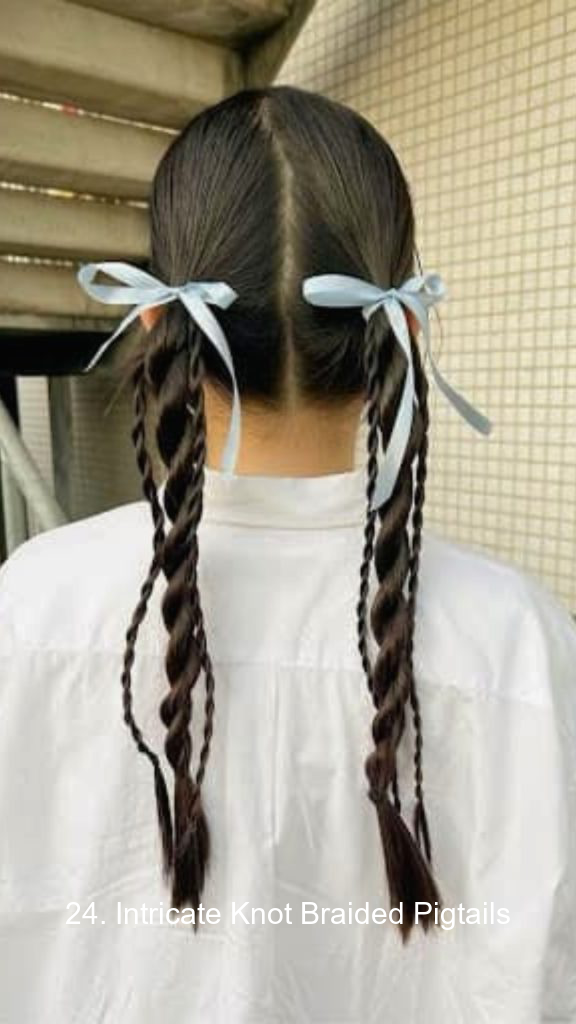 24. Intricate Knot Braided Pigtails