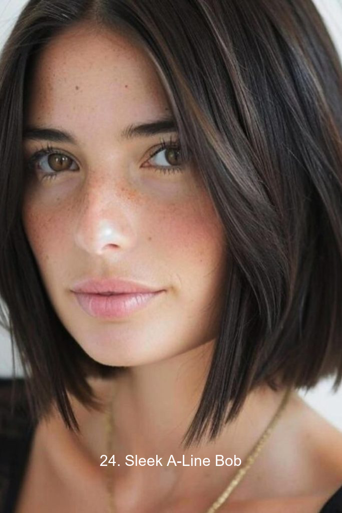 24. Sleek A-Line Bob