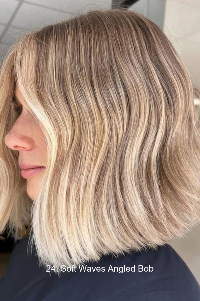 24. Soft Waves Angled Bob