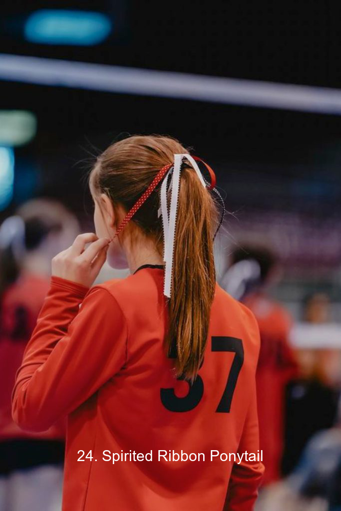 24. Spirited Ribbon Ponytail